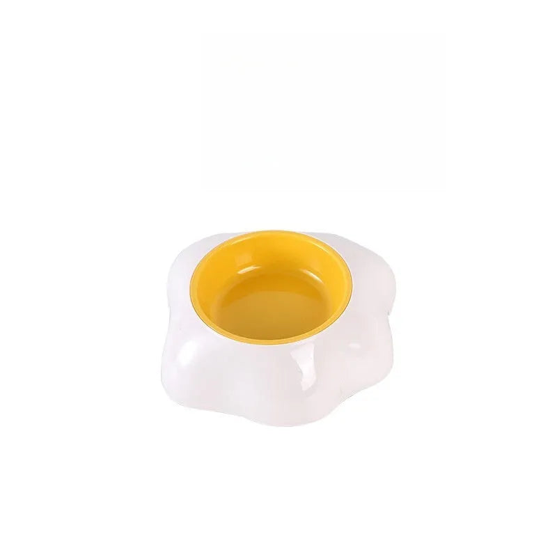 Double dog bowls in blue plastic with non-slip legs for pet food and water