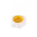 Double dog bowls in blue plastic with non-slip legs for pet food and water