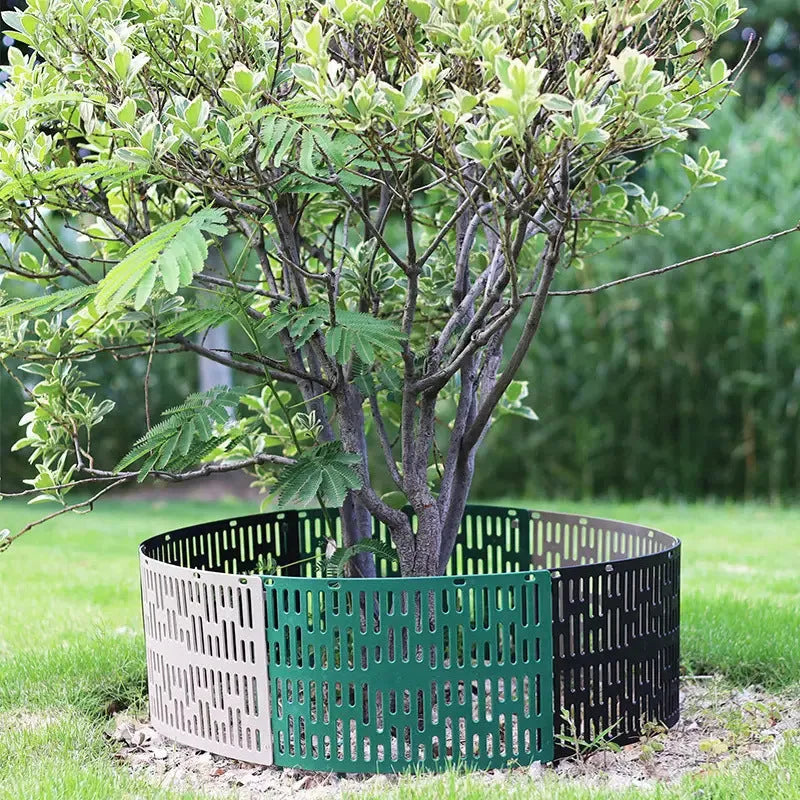 Plastic simulated bark protective cover for trees in black colour for garden use