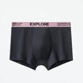 Men's cotton A-class knitted boxer shorts in mid-waist style with antibacterial properties