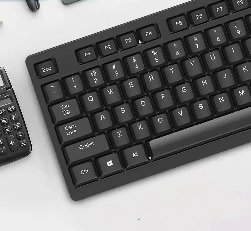 Black wired USB keyboard and mouse set KM160 with 1.5m cable for laptop and desktop computers