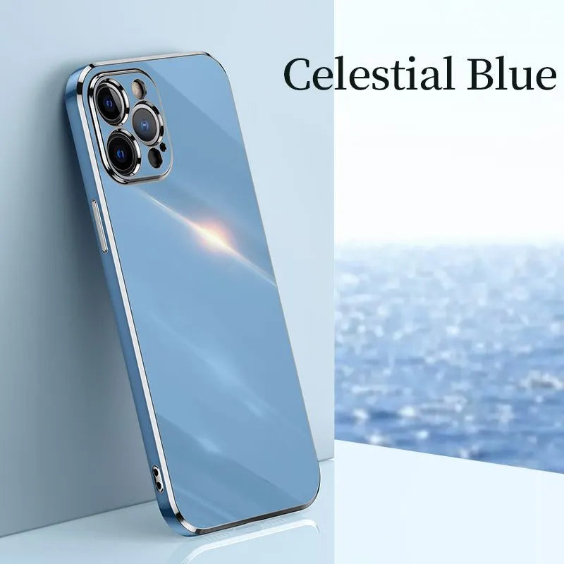 Electroplating TPU phone case for Apple iPhone 12 13 14 15 in black