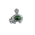 Retro 925 silver elephant pendant in silver colour with vintage finish