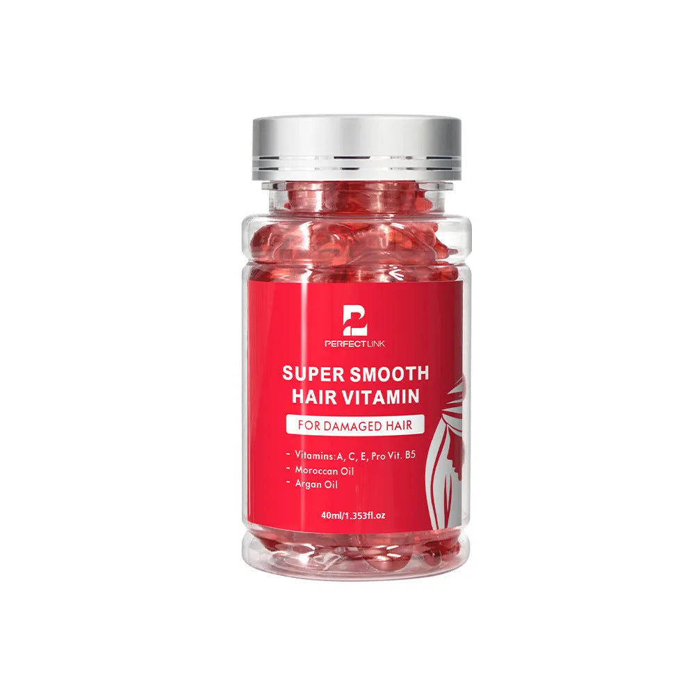40ml Vitamin Nuts Hair Care Essential Oil bottle in one of six colour options: Red, Purple, Gold, Blue, Yellow, or Pink.