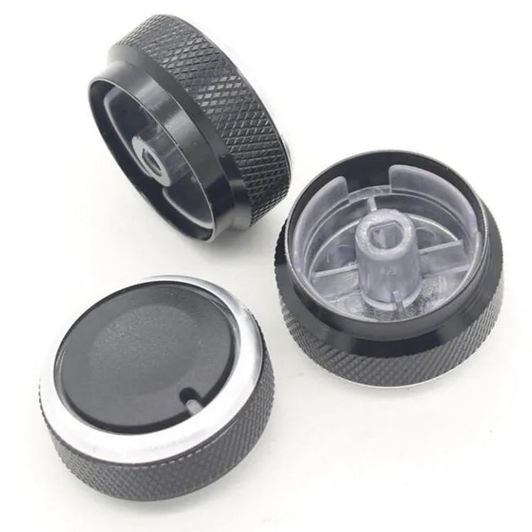 Three black aluminium air conditioning knobs for Chevrolet Lefeng and Lechi cars