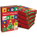 24-grid Christmas blind box with calendar spot stamp design, 25x17x4cm, on festive background
