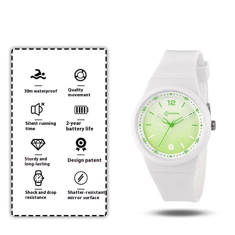 Children's quartz watch with 38mm dial and spiral crown in blue colour