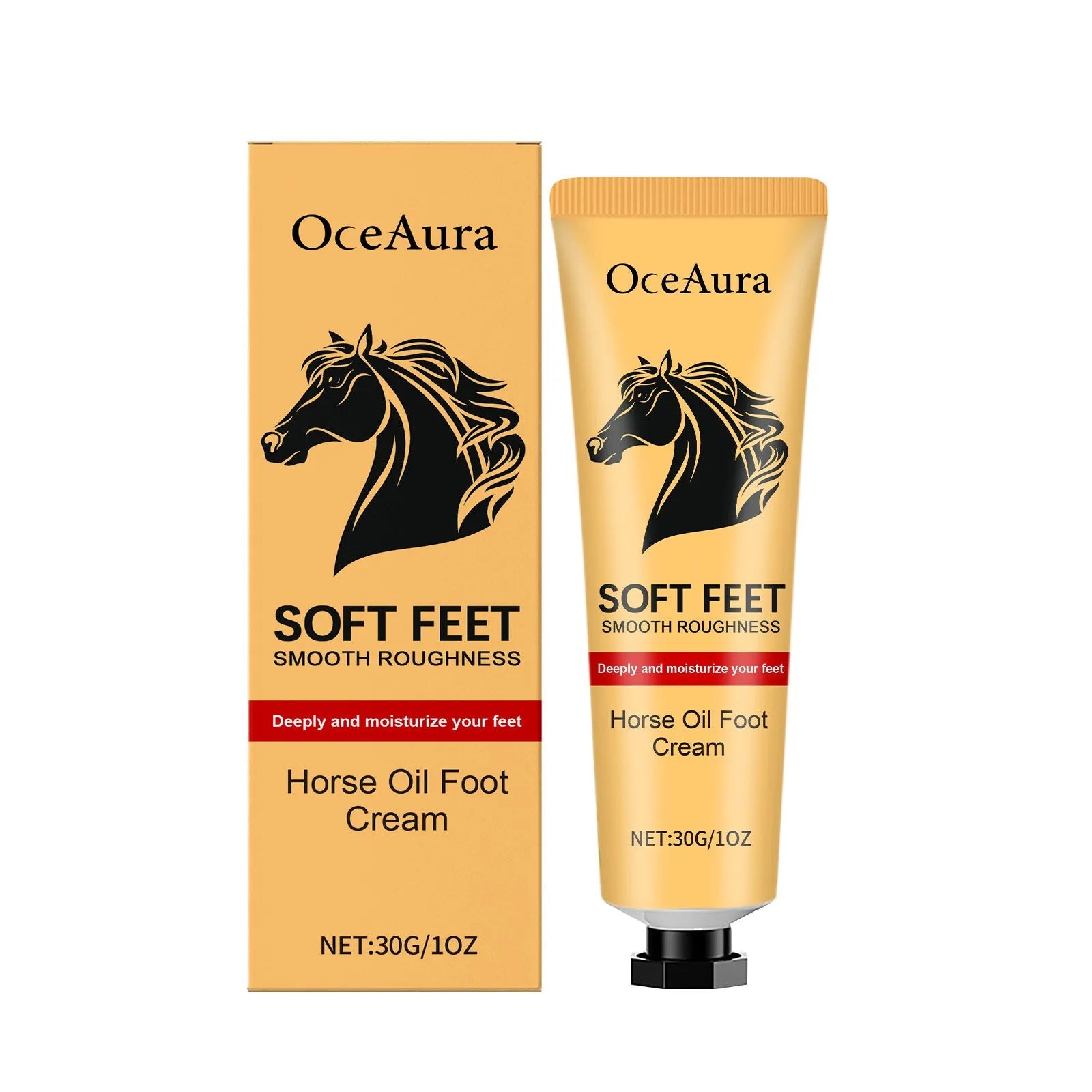 30g jar of foot and neck care cream with horse oil for skin hydration