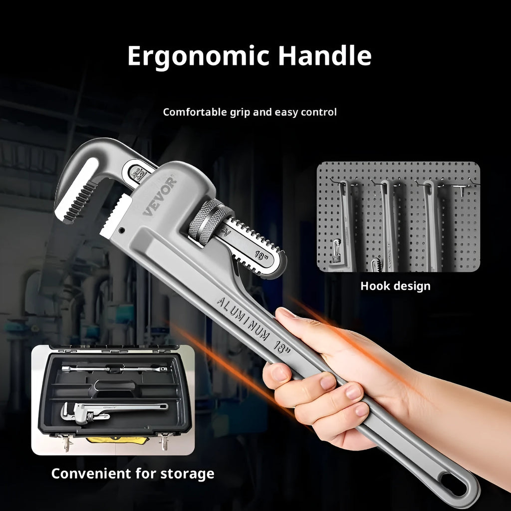 Multifunctional universal water pipe pliers wrench in six styles, including Cr-V steel chain pipe wrench with 122cm chain