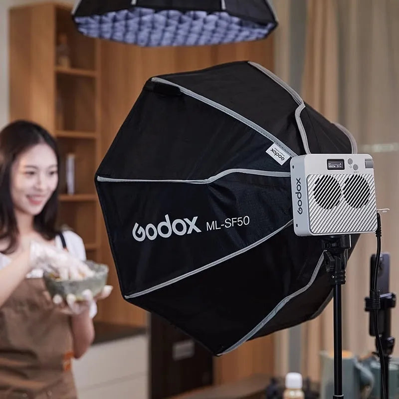 ML100Bi aluminium alloy photography LED fill light with lenses and Bluetooth control