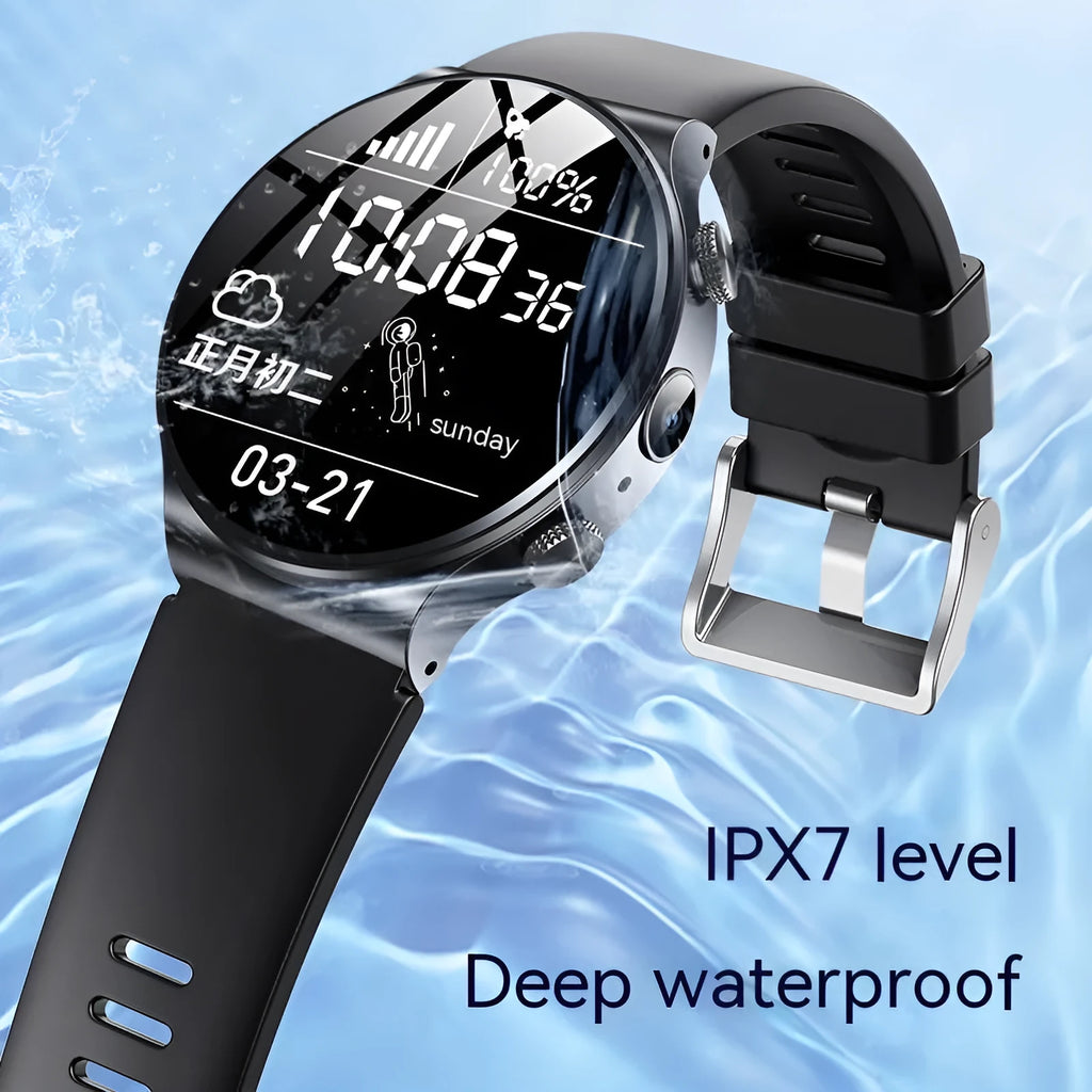 Smart watch with 1.28 inch circular screen in black colour option