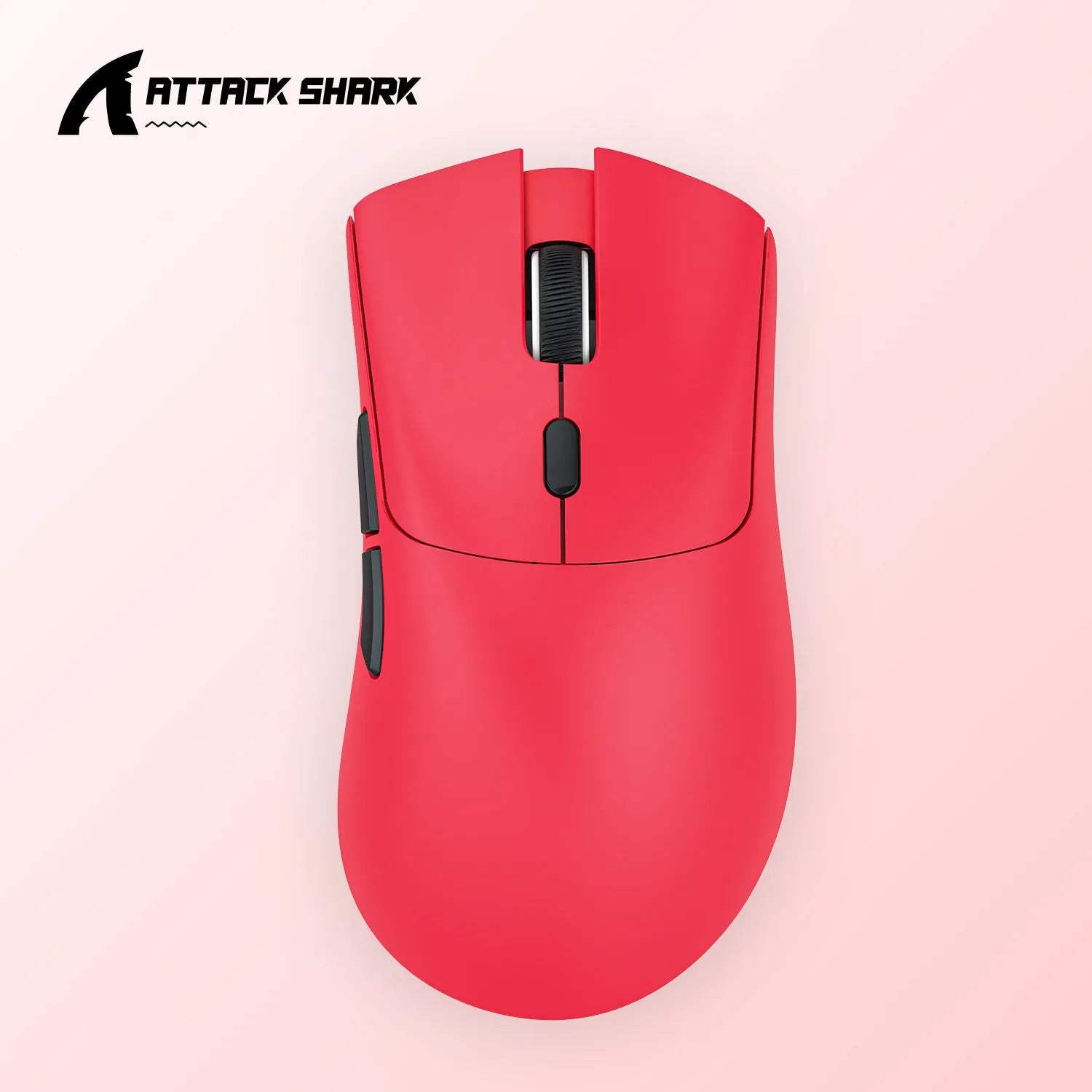 Attack Shark wireless gaming mouse in black, red or white with three connectivity modes