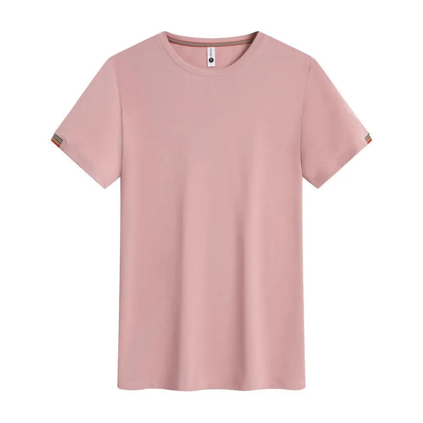 Men's round neck ice fibre pullover work shirt in multiple colours on a size chart