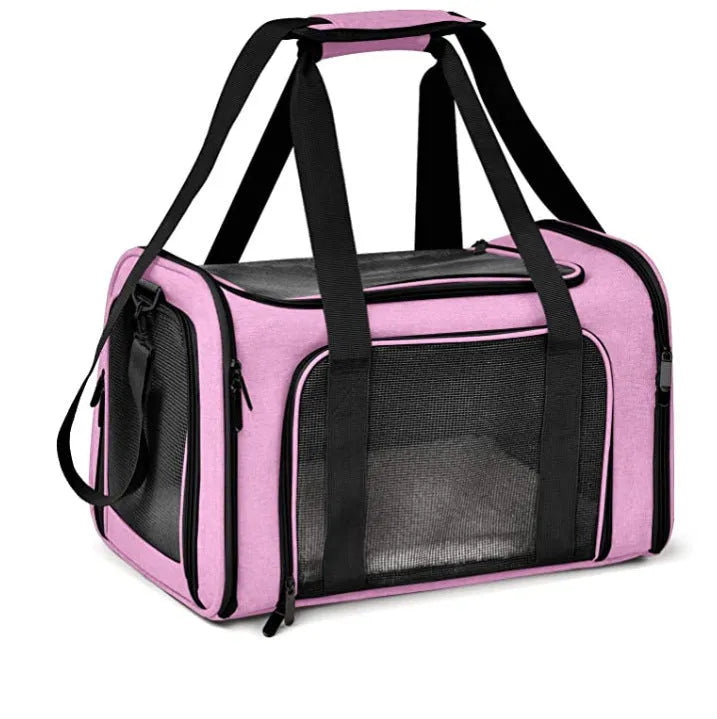 Pet travel backpack in cationic linen with polyester interior 44x28x28cm available in multiple colours