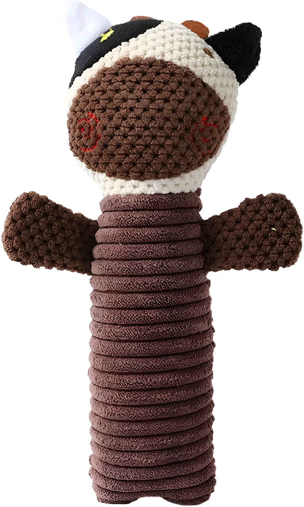 Squeaky plush dog chew toy in animal shape with cleaning massage texture