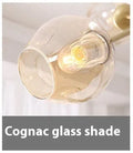 Nordic branch ceiling lamp with iron frame and glass shades, 220V LED, black or gold, 3 to 10 heads