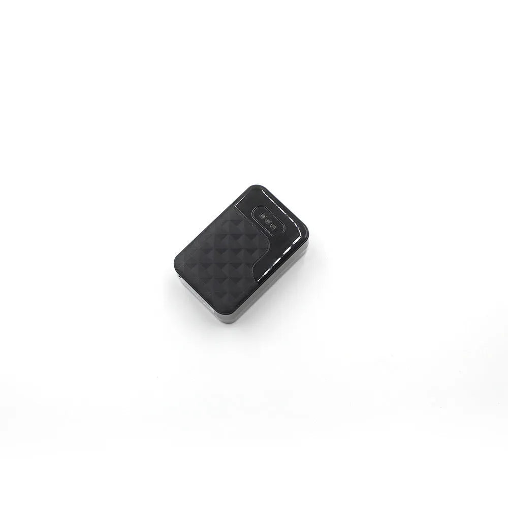 Black wireless strong magnetic GPS tracker locator, 1440-hour lithium battery, USB powered, 76.1 x 50 x 30.2 mm