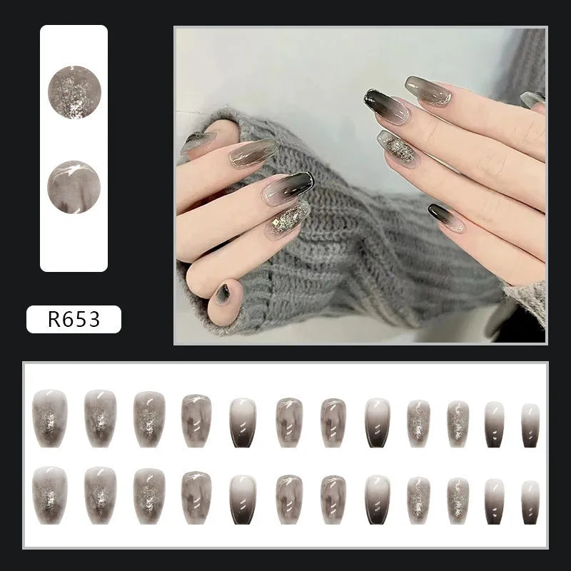 Dark gradient halo dyed wear armor set in R653 Mysterious Smudge colour, plastic construction, French style