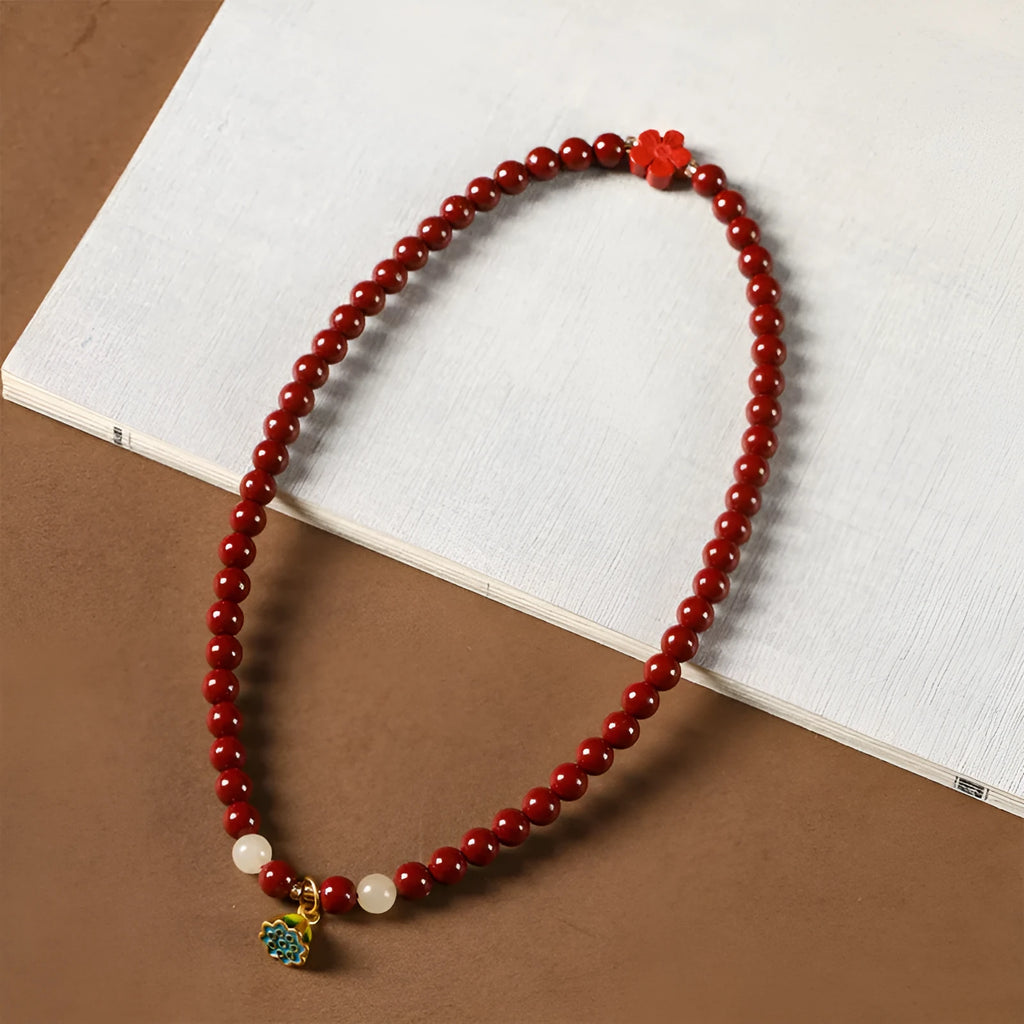 Close-up of a purple gold sand women's bracelet with 6mm beads in a double circle, hand-woven design featuring lotus seedpod elements.
