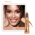Highlight and shading makeup pen with sponge applicator tip for facial contouring