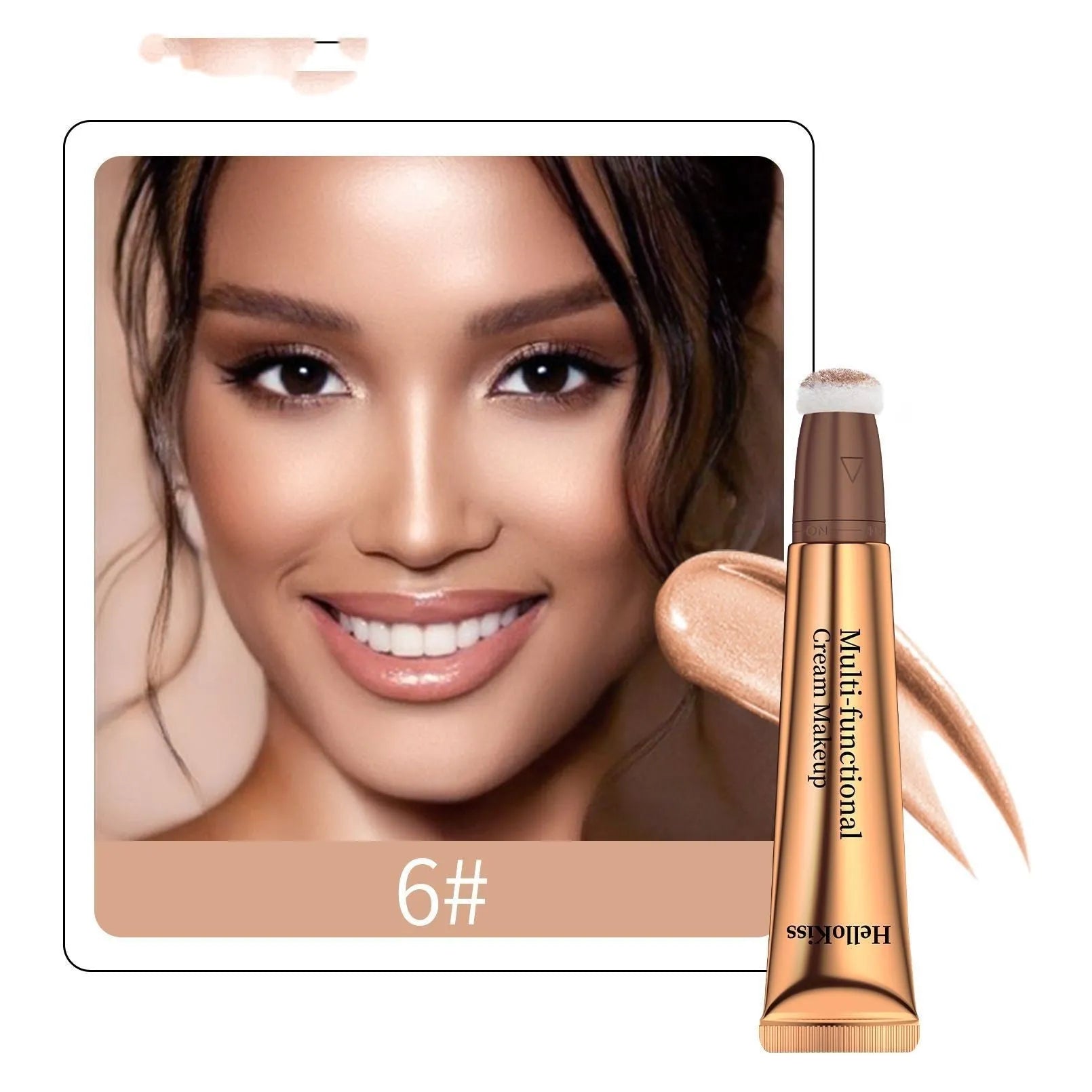 Highlight and shading makeup pen with sponge applicator tip for facial contouring