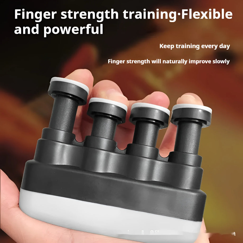 Finger strength trainer PP material 9x2x7cm in all black colour