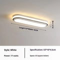 Simple modern ceiling lamp with remote control three-colour LED for hallway or balcony, 38x18x45cm size option