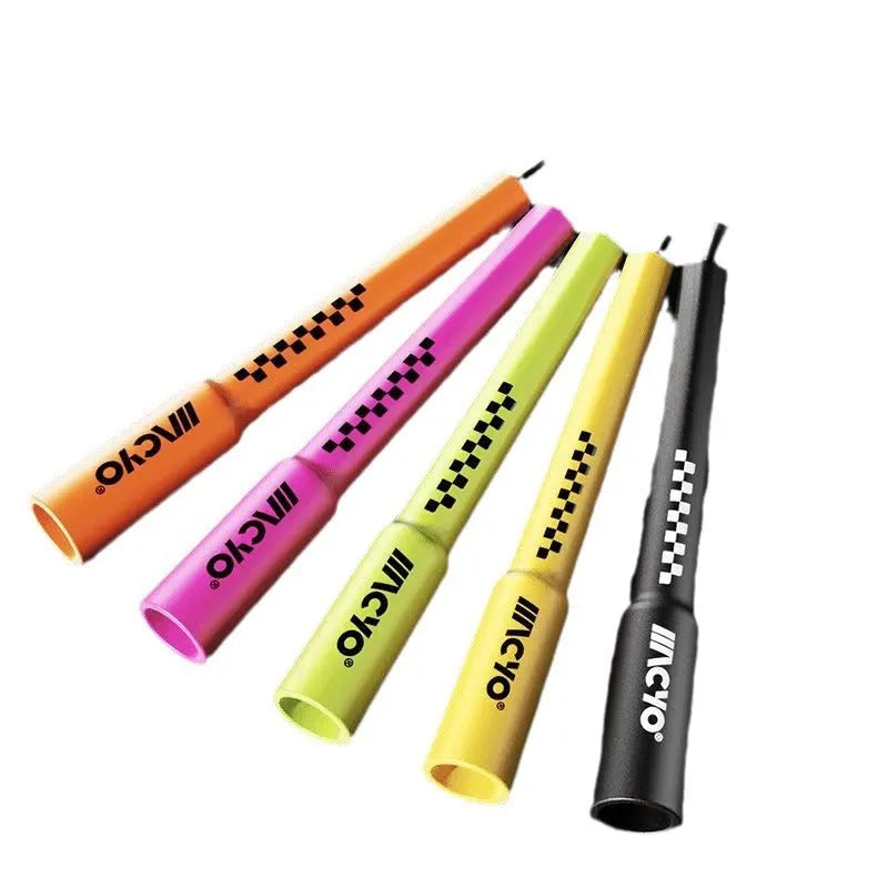 Fitness special skipping rope made of PVC in vibrant orange for physical exercise and cardio training