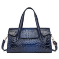 Soft leather messenger bag in horizontal square design with single shoulder strap