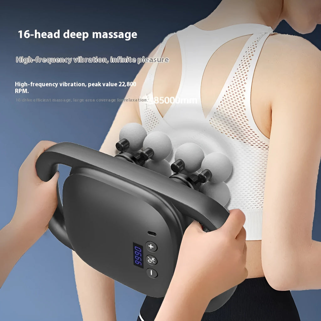 16-head electric waist and leg loosening instrument with multi-gear display screen and Type-C charging port
