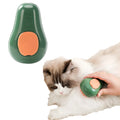 Green and white rechargeable cat steam brush with silicone teeth and water spray nozzle.