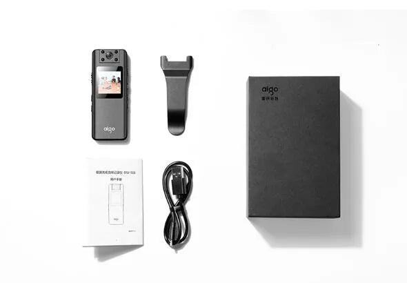 DSJ-S11 black body worn camera showing front lens, display screen, and side-mounted controls.