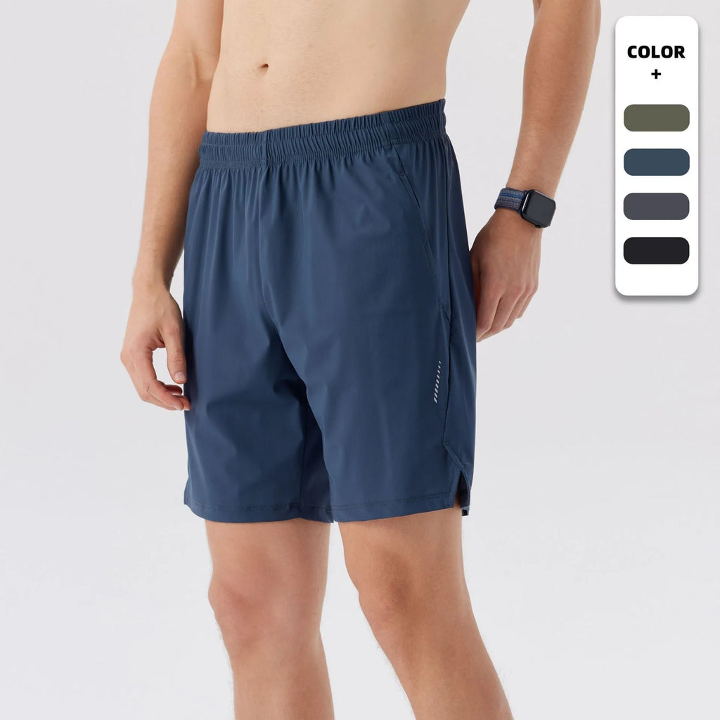 Personality Ice Silk Sports Shorts for men in nylon fabric with mid waist design
