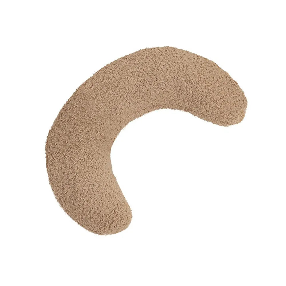 U-shaped blue cat pillow with adjustable neck collar for cervical support