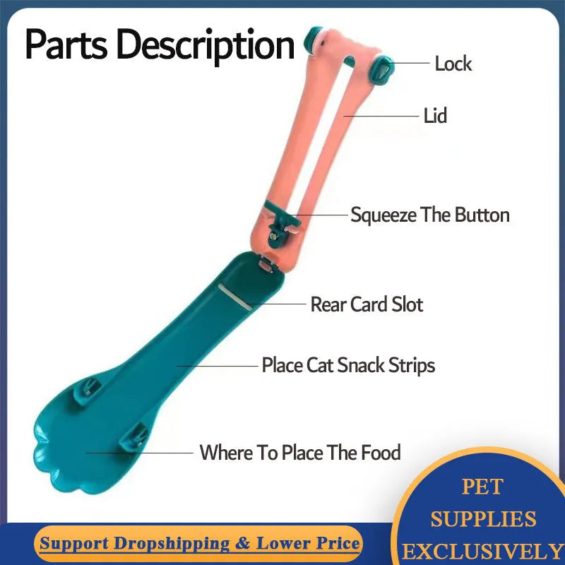 Green pet food squeezer spoon with silicone tip for dispensing liquid pet foods