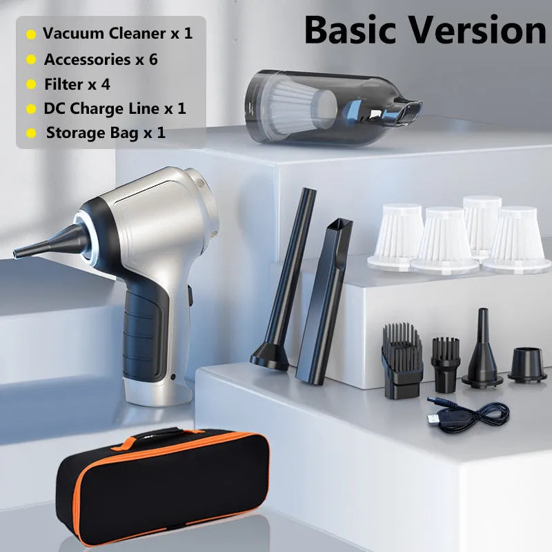 Handheld cordless vacuum cleaner with brushless motor for car and home cleaning