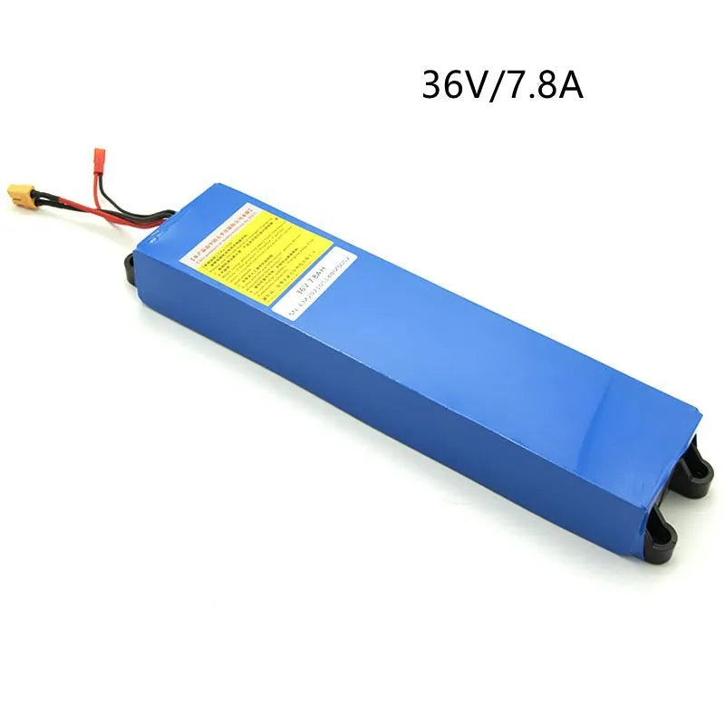 36 volt lithium battery pack for electric scooter with 6.6A, 7.8A and 10.4A capacity options
