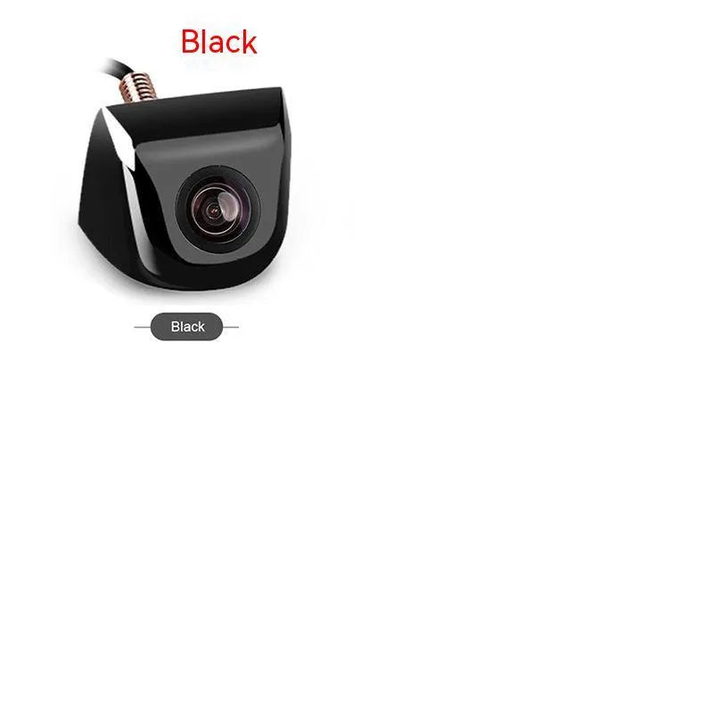 Screw plug-in HD car reverse camera with metal shell, shown in black finish.