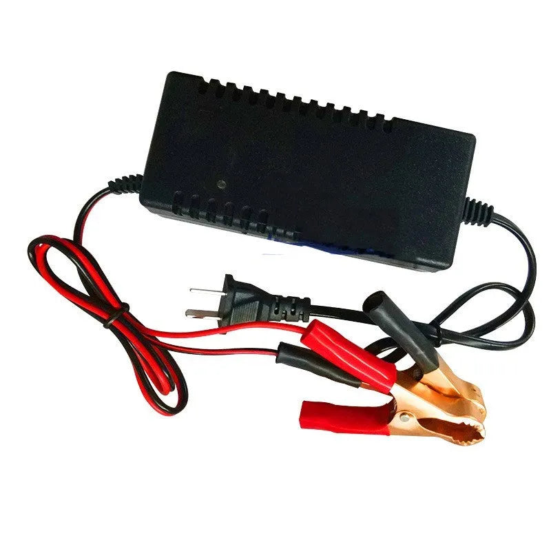 12V 3A battery charger for motorcycle, car, and electric vehicle lead acid batteries with dual-standard model options