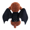 Black cloth bat wing Halloween pet costume with bell for dogs or cats, 3D wings folded