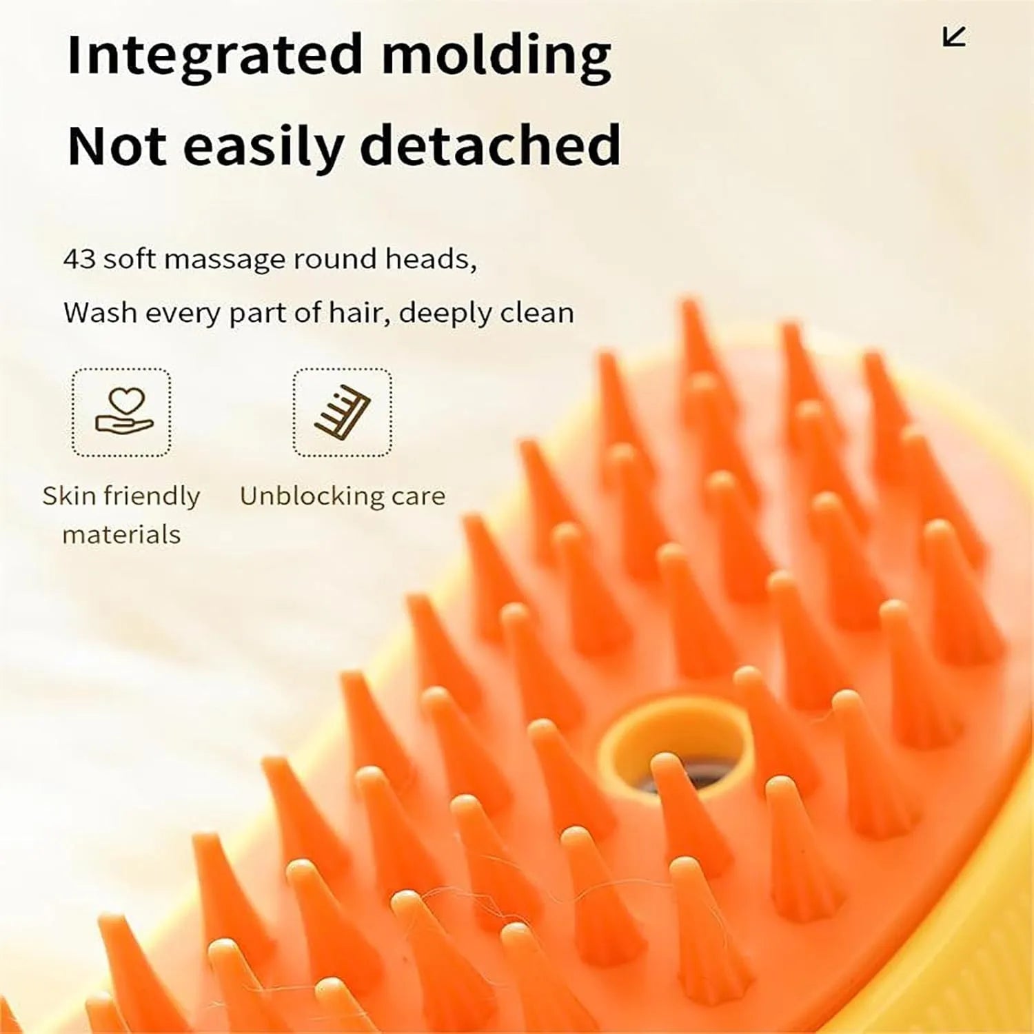 Green rechargeable cat steam brush grooming tool with silicone massage bristles
