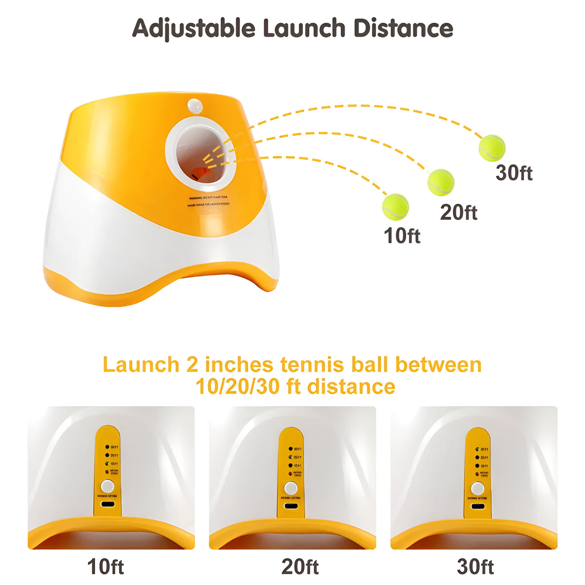 Automatic dog ball launcher in green and yellow for outdoor fetch play
