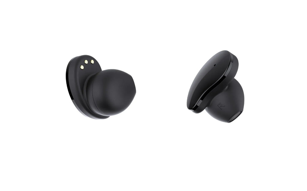 Black detachable smart bracelet and Bluetooth headset combo on a wrist