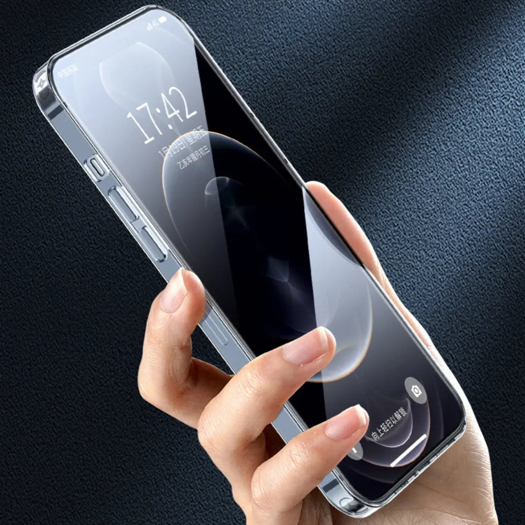 Transparent silicone soft case TPU phone back cover compatible with Apple iPhone