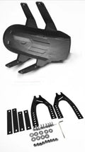 Universal motorcycle rear mudguard black plastic lengthened fender for horizon modification
