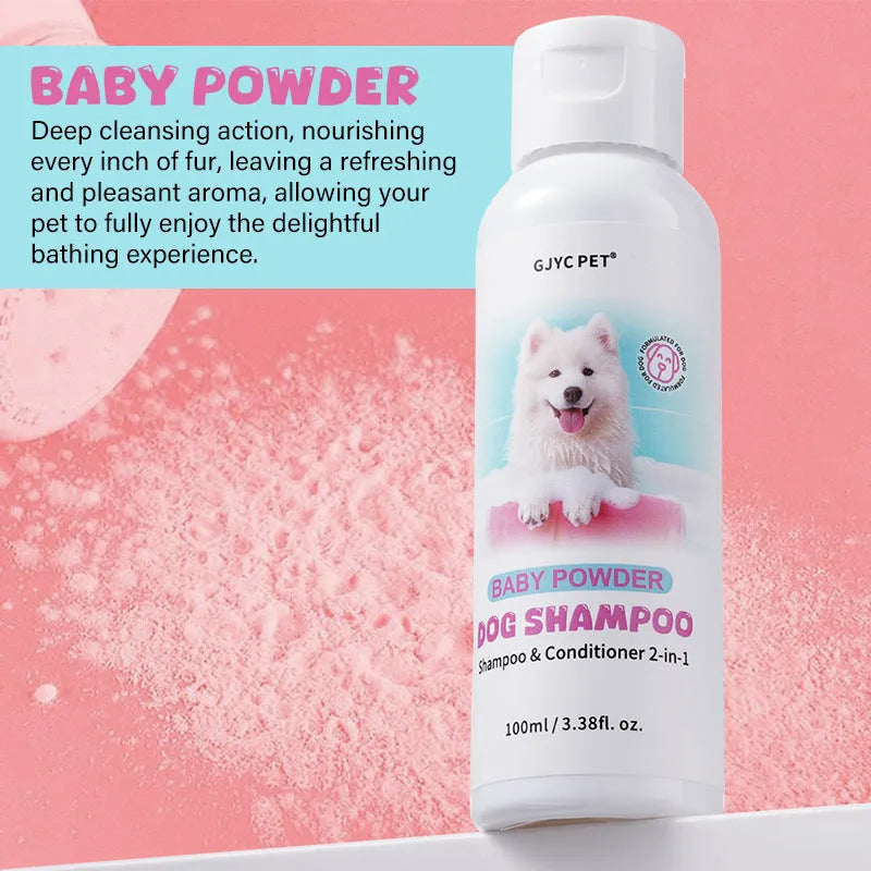 Pet shampoo 100ml talcum powder fragrance deodorant for cats and dogs by Xiangtai