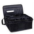 Black oxford cloth car trunk storage box with carry handle, 33cm dimensions