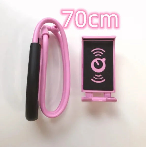 Universal 360-degree rotating phone holder bracket in various colours on a table.
