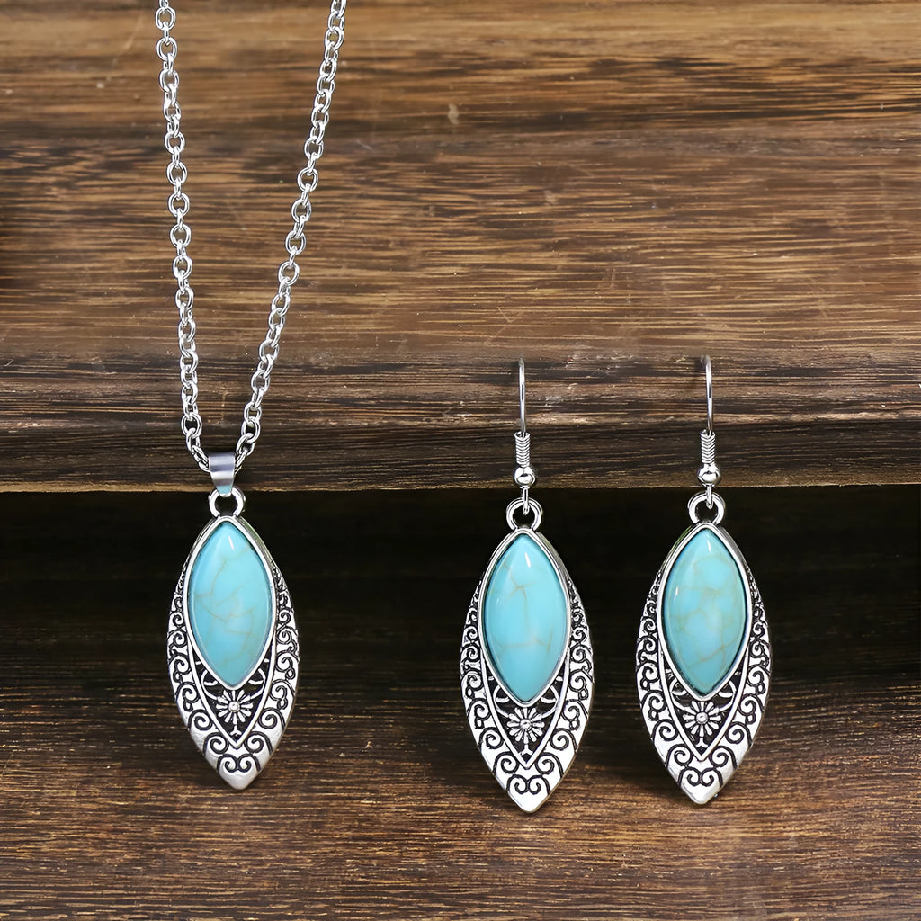 Women's alloy earrings and necklace set with ellipse design in multiple colour options HS 310 HS 184 HS 311 HS 007 HS 036