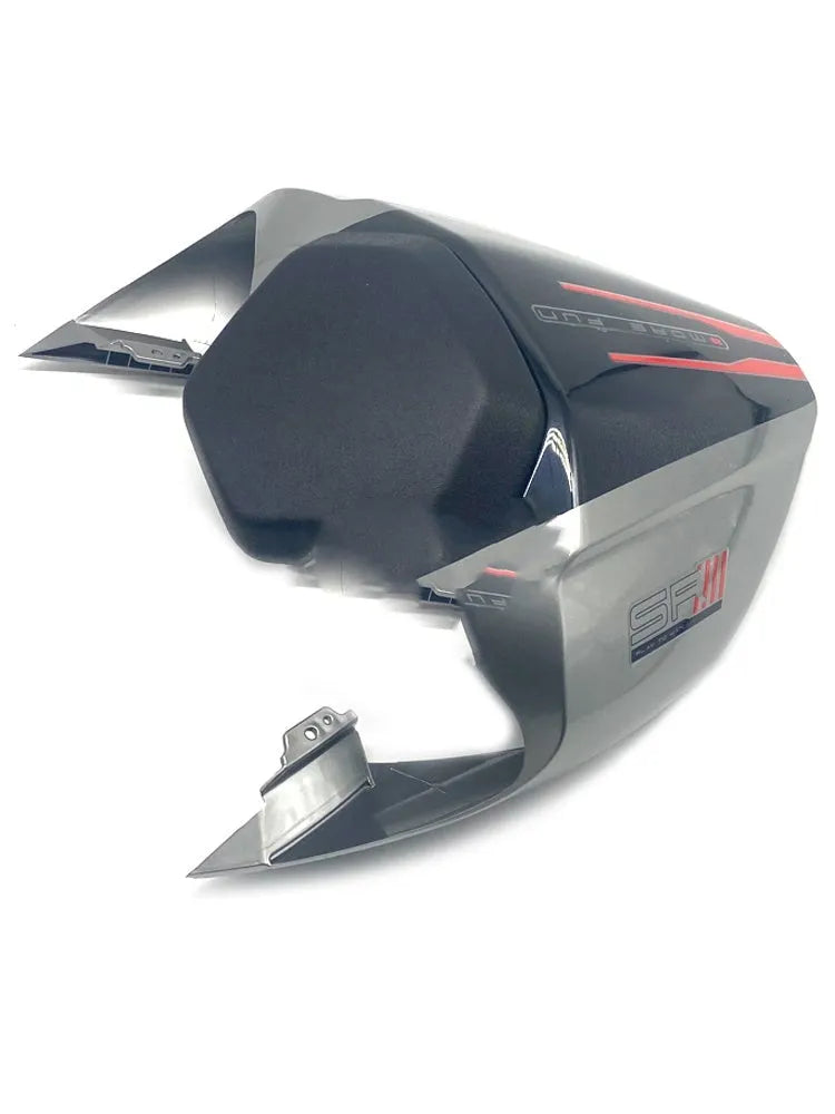 CFMOTO 450SR motorcycle rear seat cushion upgrade shown in speed grey colour